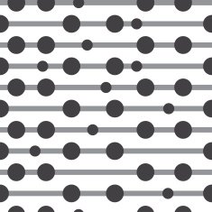 Seamless pattern with polka dot and stripes