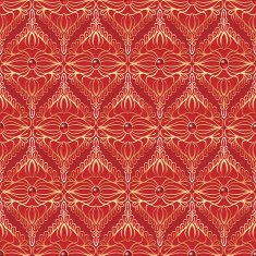 Vintage seamless pattern with red gemstones