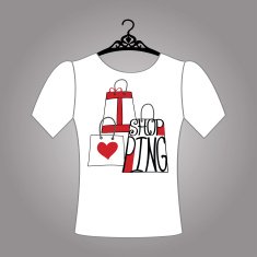 Silhouette of woman shirt from words Model t-shirts