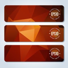 Abstract vector header banners N3