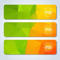 Abstract vector header banners N4