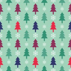 seamless christmas tree element pattern
