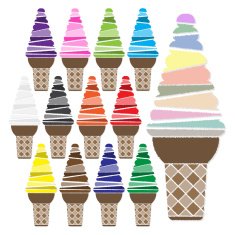 Vector set of ice cream icon