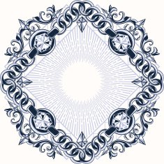 Ornate silver chain frame