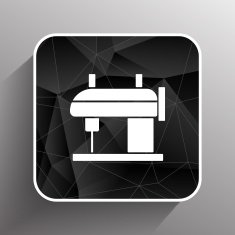 Sewing machine vector icon raft embroidery tool clothes N9
