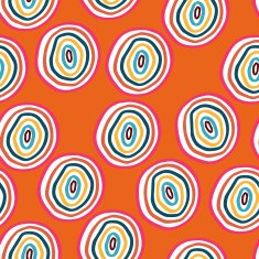 Vector seamless pattern with doodle circles