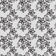 Flower and bytterfly lacy seamless background