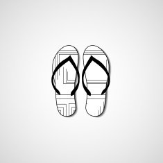 Abstract illustration on flip flops N32