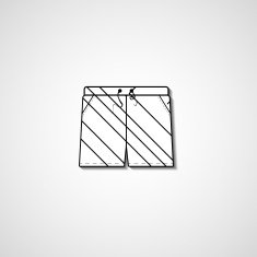 Abstract illustration on shorts N34