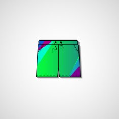 Abstract illustration on shorts N36