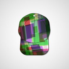 Abstract illustration on peaked cap N34