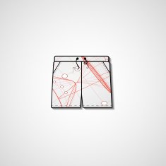 Abstract illustration on shorts N39