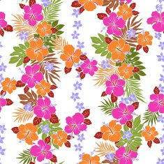 Hibiscus flower pattern N49