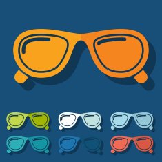 Flat design sunglasses N20