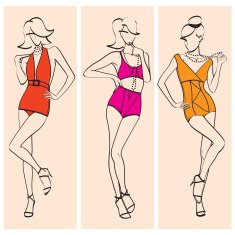 Models in sexy lingerie