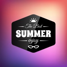 Retro styled summer calligraphic design card N4