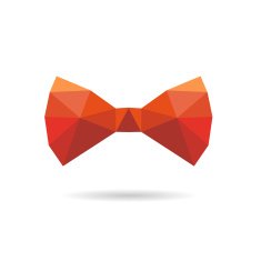 Bow tie abstract isolated on a white backgrounds