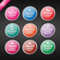 Vintage premium quality labels set N10