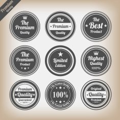 Vintage premium quality labels set N11