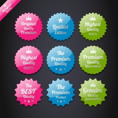 Vintage premium quality labels set N12