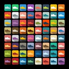 Flat design sneakers N27