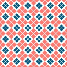 Floral seamless pattern in retro colors