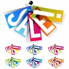 Rainbow Sale Badges