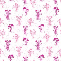 Pink flower bouquets seamless pattern background