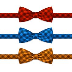 Vector Bow Tie Bowtie Set Isolated on White N4