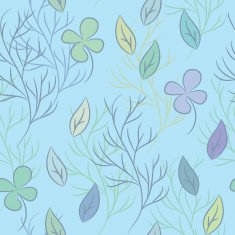 Seamless pattern on leaves theme