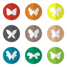 Vector group of butterfly in the circle N2
