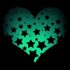 Heart A lot of chaotic black stars