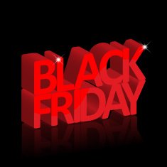 Black friday 3d letters vector