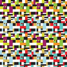 Abstract design 50s seamless pattern