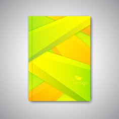 Modern vector brochures in the ecology style for your design