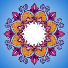 Ornamental round lace pattern is like mandala N10