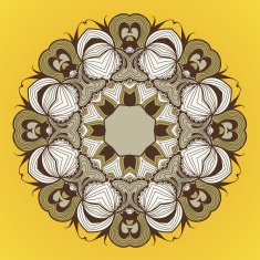 Ornamental round lace pattern is like mandala N13