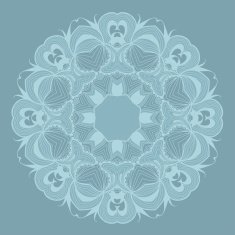 Ornamental round lace pattern is like mandala N14