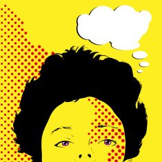 Fashion girl in sketch-style N124