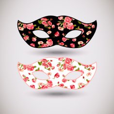 Carnival mask with floral pattern N2