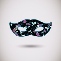 Carnival mask with floral pattern N3