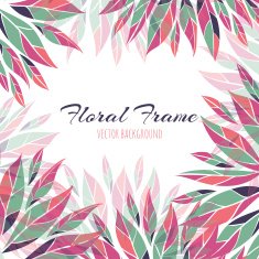 Floral frame Vector background