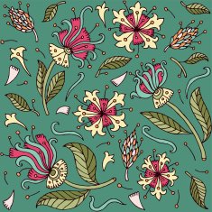 Flowers doodle seamless pattern 4 Vector illustration N2