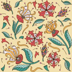 Flowers doodle seamless pattern 3 Vector illustration N2