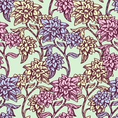 Vintage floral background beautiful flowers