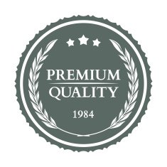 Premium quality labels and badges vector