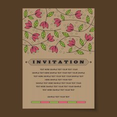 Beautiful vintage invitation cards layouts N3
