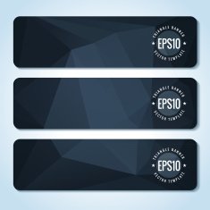 Abstract vector header banners N19