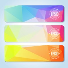 Abstract vector header banners N23