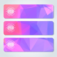 Abstract vector header banners N26